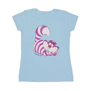 Alice In Wonderland Womens/Ladies Cheshire Cat Fitted T-Shirt / Baby Blue